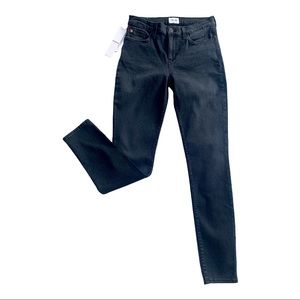 Hudson Natalie Midrise Super Skinny Black Jeans Size 25
